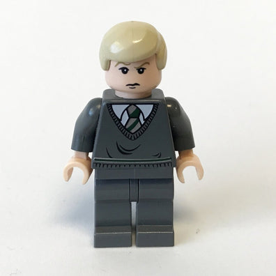 LEGO Minifigure-Draco Malfoy, Dark Bluish Gray Sweater, Cape-Harry Potter / Prisoner of Azkaban-HP024-Creative Brick Builders